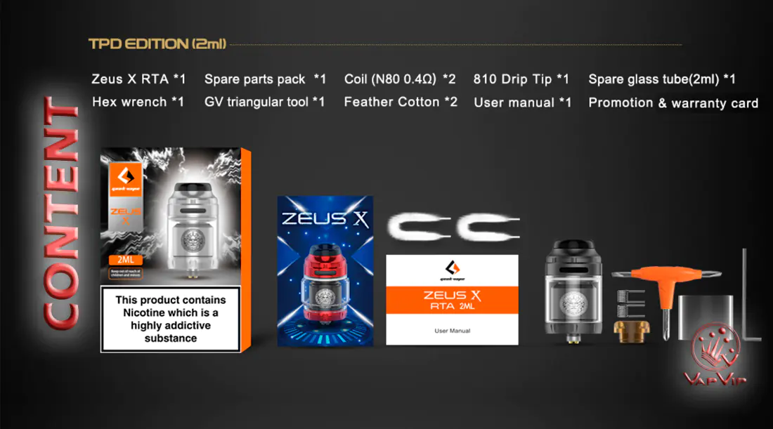 LOOP RDA 2 ml Atomizador by Geekvape comprar en España ZEUS X RTA 2 ml Atomizador by Geekvape comprar en España